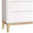 Ver imagem 3 de Cômoda Sapateira Classic New Branco Fosco com Natural - Moveisaqui