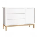 Ver imagem 1 de Cômoda Sapateira Classic New Branco Fosco com Natural - Moveisaqui