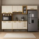 Ver imagem 1 de Cozinha Completa Athenas 10 Portas e Nichos e 1 Porta com Vidro Reflecta Mobilihouse
