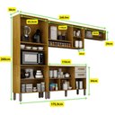 Ver imagem 3 de Cozinha Completa Athenas 10 Portas e Nichos e 1 Porta com Vidro Reflecta Mobilihouse
