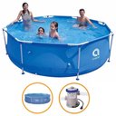 Ver imagem 1 de Piscina Estrutural Armação 4383 Litros Bomba Filtro 110v e Capa Avenli Jilong