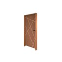 Ver imagem 5 de Kit Porta de Madeira Frisada 215,5x86,5cm Batente 14cm Fechadura Digital Rodam Portas Marrom