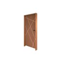 Ver imagem 5 de Kit Porta de Madeira Frisada 215,5x106,5cm Batente 14cm Fechadura Digital Rodam Portas Marrom