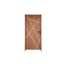 Ver imagem 2 de Kit Porta de Madeira Frisada 215,5x106,5cm Batente 14cm Fechadura Digital Rodam Portas Marrom