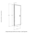 Ver imagem 3 de Kit Porta de Madeira Frisada 215x106,5cm Batente 14cm Fechadura Digital Rodam Portas Marrom