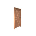 Ver imagem 6 de Kit Porta de Madeira Frisada 215x106,5cm Batente 14cm Fechadura Digital Rodam Portas Marrom