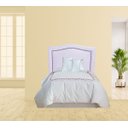 Ver imagem 1 de Cabeceira Estofada Solteiro Branca Línea Corino Tacha Fumê