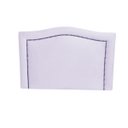 Ver imagem 2 de Cabeceira Estofada Solteiro Branca Línea Corino Tacha Fumê