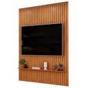 Ver imagem 2 de Painel Ripado para TV 65 pol Sala Quarto 183x240cm Lexa D05 Freijó - Lyam Decor