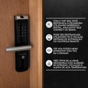 Ver imagem 5 de Kit Porta de Madeira Frisada 215x109cm Batente 14cm Fechadura Digital Rodam Portas