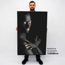 Ver imagem 2 de Quadro Decorativo Mulher Fashion em Tela Canvas Tacolado Moldura Flutuante 4,5cm Madeira 80 X 120cm