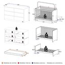 Ver imagem 4 de Quarto de Bebê Berço Americano 3 em 1 com Colchão Incluso e Cômoda 6 Gavetas Multimóveis MP4871