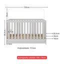 Ver mais imagens de Quarto de Bebê Berço Americano 3 em 1 com Colchão Incluso e Cômoda 6 Gavetas Multimóveis MP4871
