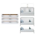 Ver imagem 5 de Quarto de Bebê Berço Americano 3 em 1 com Colchão Incluso e Cômoda 6 Gavetas Multimóveis MP4871
