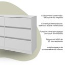 Ver imagem 6 de Quarto de Bebê Berço Americano 3 em 1 com Colchão Incluso e Cômoda 6 Gavetas Multimóveis MP4871