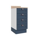 Ver imagem 2 de Balcão Planejado 4 Gavetas 40cm com Tampo Arizona CabeCasa MadeiraOriginals Azul/Branco