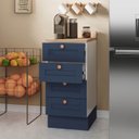 Ver imagem 4 de Balcão Planejado 4 Gavetas 40cm com Tampo Arizona CabeCasa MadeiraOriginals Azul/Branco