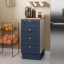 Ver imagem 1 de Balcão Planejado 4 Gavetas 40cm com Tampo Arizona CabeCasa MadeiraOriginals Azul/Branco
