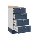 Ver mais imagens de Balcão Planejado 4 Gavetas 40cm com Tampo Arizona CabeCasa MadeiraOriginals Azul/Branco