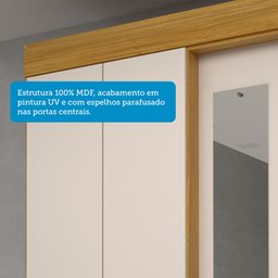 Guarda Roupa Casal 178,80cm 6 Portas 9 Gavetas Capelinha com Espelho 100% Mdf Débora - 8 Guarda Roupa Casal 178,80cm 6 Portas 9 Gavetas Capelinha com Espelho 100% Mdf Débora - 8