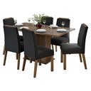 Ver imagem 2 de Conjunto Sala de Jantar Tampo de Vidro 6 Cadeiras Rustic/Oxford Dália Madesa