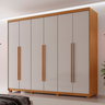 Guarda Roupa Casal 6 Portas 2 Gavetas com Pés MDF Veracruz - 1