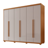 Guarda Roupa Casal 6 Portas 2 Gavetas com Pés MDF Veracruz - 2