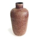 Ver imagem 1 de Vaso Oval Decorativo com Pintura Craquelada em Metal 20x10cm
