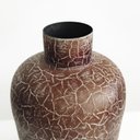 Ver imagem 6 de Vaso Oval Decorativo com Pintura Craquelada em Metal 20x10cm