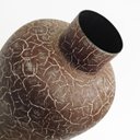 Ver imagem 2 de Vaso Oval Decorativo com Pintura Craquelada em Metal 20x10cm