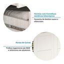 Ver mais imagens de Guarda-Roupa Casal 2 Portas de Correr 100% MDF 160cm Boldina Espresso Móveis Branco