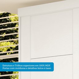 Guarda Roupa Casal 160cm 2 Portas de Correr 100% MDF Boldina Espresso Móveis - 5