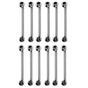 Barra de Apoio 60cm Aço Inox Kit 12 Unidades Acessibilidade Criança Idoso Gestante Suporte Resistent