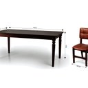 Ver imagem 3 de Conjunto de Mesa com 6 Cadeiras Sabrina Marrom/Nozes