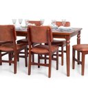 Ver imagem 2 de Conjunto de Mesa com 6 Cadeiras Sabrina Marrom/Nozes