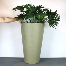 Vaso Terra Cone 48 X 76 Cm Vasart 11 - Granito Areia - 2