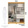 Guarda Roupa Casal 160cm 2 Portas de Correr com Espelhos Flex Color 100% MDF Boldina Espresso Móveis - 3