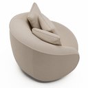 Ver mais imagens de Kit 2 Poltronas Decorativas Base Giratória Galáxia com Almofadas Linho Off White G45 - Gran Belo