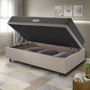 Ver imagem 3 de Base Box Baú 88x188 Linho com Colchão Dual Firm Espuma Ecoflex