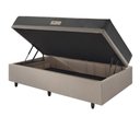 Ver mais imagens de Base Box Baú 88x188 Linho com Colchão Dual Firm Espuma Ecoflex