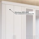 Ver imagem 7 de Guarda-Roupa Casal 6 Portas com 4 Espelhos e 6 Gavetas 234cm 100% MDF Boston Espresso Móveis Branco