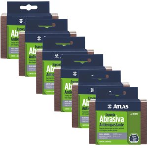 Kit 06 Pares Esponja Abrasiva Baixa Abrasão Antiempastante Granulação 220
