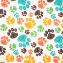 Ver imagem 3 de Caminha Pet Formato Ossinhos em Madeira Maciça (eucalipto) - Colchão Estampa Patinhas
