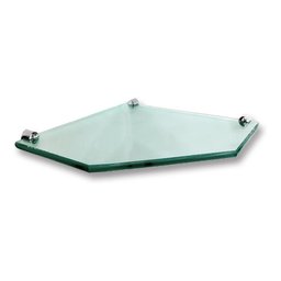Kit Prateleira Canto Chanfrada C/ Fenda 25x25cm 8mm Fume - 6