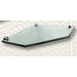 Kit Prateleira Canto Chanfrada C/ Fenda 25x25cm 8mm Fume - 2