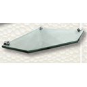 Ver imagem 2 de Kit Prateleira Canto Chanfrada C/ Fenda 25x25cm 8mm Fume