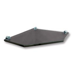 Kit Prateleira Canto Chanfrada C/ Fenda 25x25cm 8mm Fume - 7