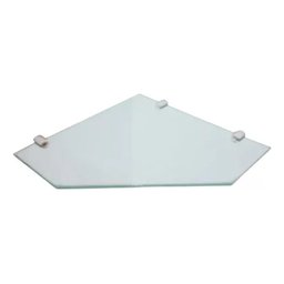 Kit Prateleira Canto Chanfrada C/ Fenda 25x25cm 8mm Fume - 1