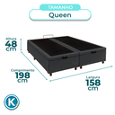 Ver imagem 4 de Cama Box Bau Queen Blindado Nature Cinza 158x198