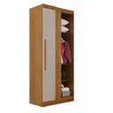 Ver imagem 2 de Guarda-Roupa Modulado Canto 1 Porta Fortaleza Marrom/Cinamomo/Off-White